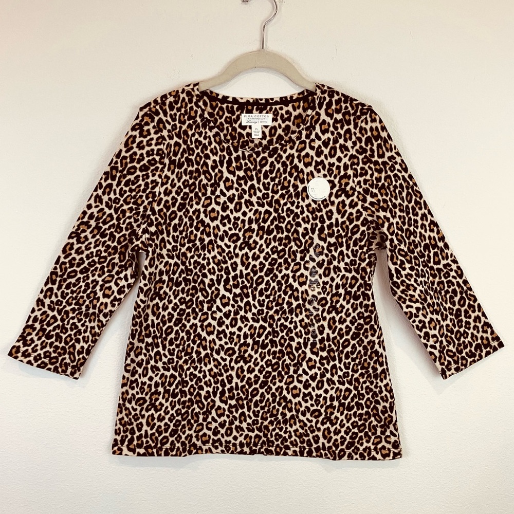 NWT Charter Club 3/4 Sleeve Pima Cotton Tee